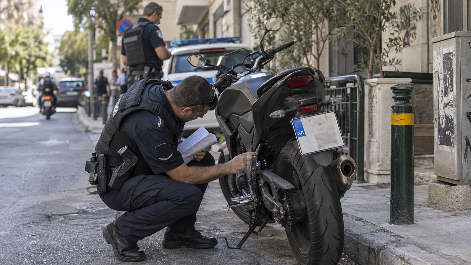 Κλέβουν τη μηχανή και της βάζουν πινακίδα από άλλο δίκυκλο 